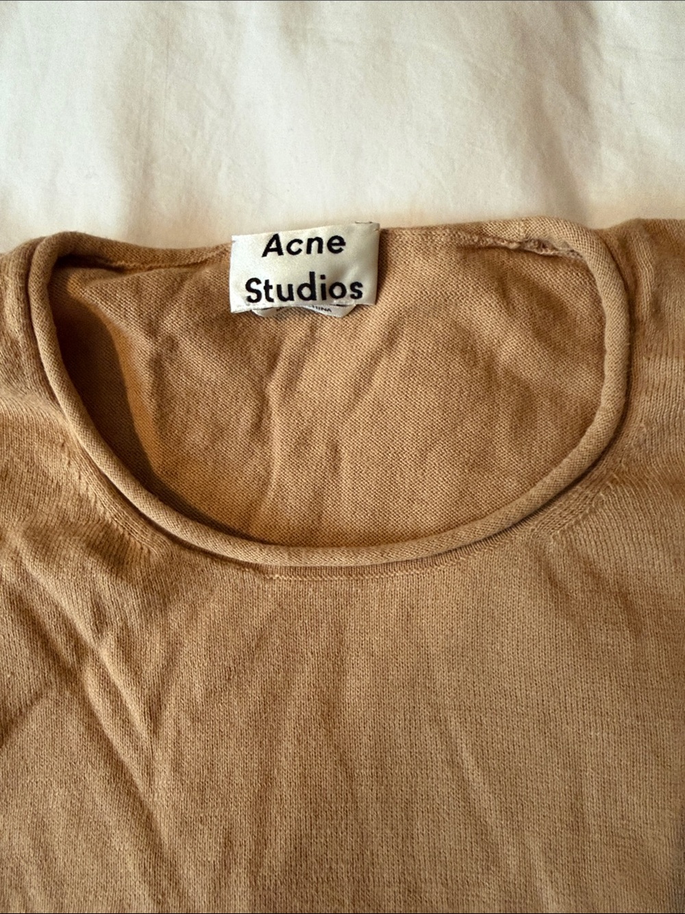 Acne Studios Men’s Tan Crewneck Sweater